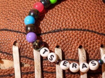 Beaded Bracelet on Football