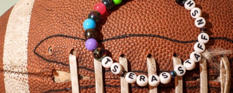 Beaded Bracelet on Football